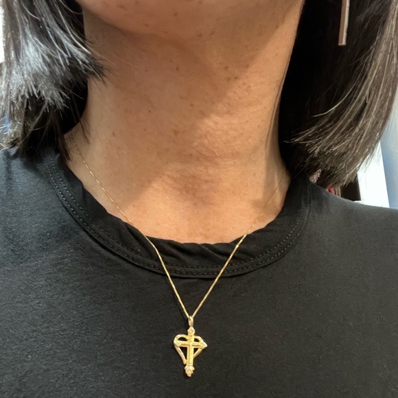Authentic BLACK HILLS GOLD heart + cross necklace - Picture 11 of 13